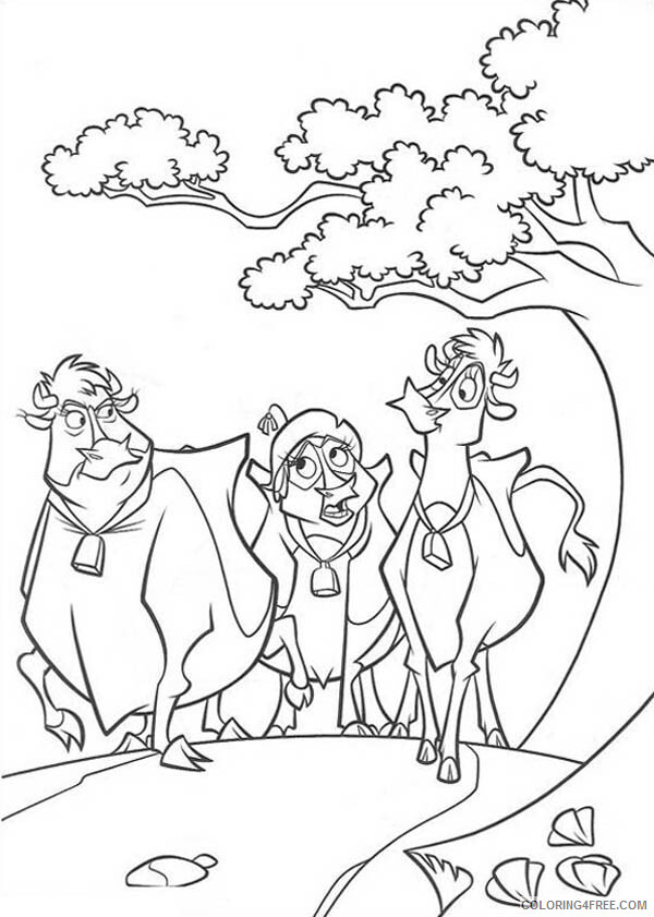 Home on the Range Coloring Pages TV Film Cows Walking Together 2020 03668 Coloring4free