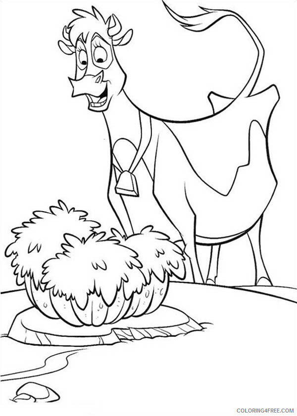 Home on the Range Coloring Pages TV Film Hungry Cow Happy Found Grass 2020 03677 Coloring4free