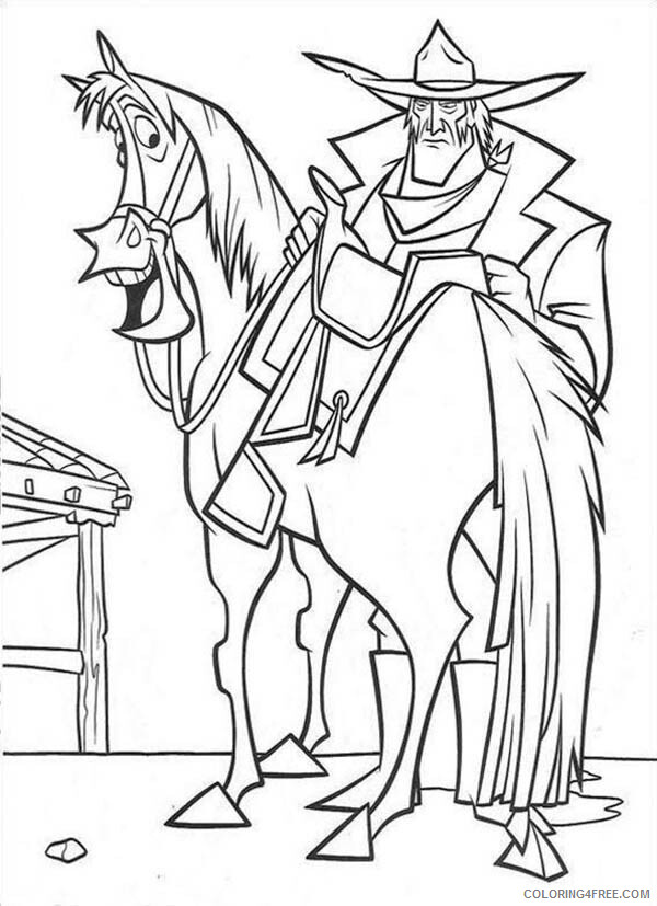 Home on the Range Coloring Pages TV Film Old Cowboy and His Horse 2020 03678 Coloring4free