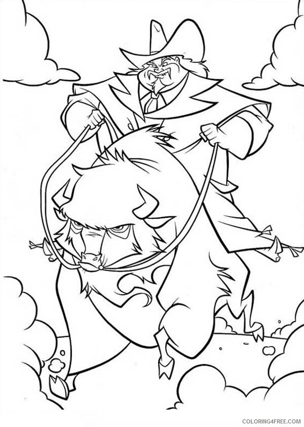 Home on the Range Coloring Pages TV Film Riding Mad Bison Printable 2020 03682 Coloring4free