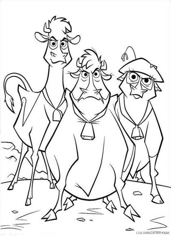 Home on the Range Coloring Pages TV Film Three Angry Cow Printable 2020 03684 Coloring4free