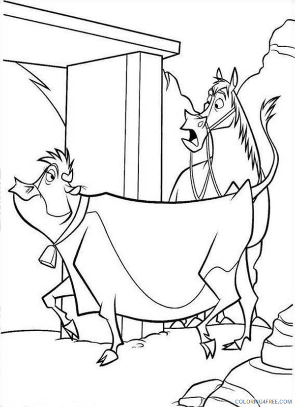 Home on the Range Coloring Pages TV Film an Ox Walking Out the Barn 2020 03656 Coloring4free