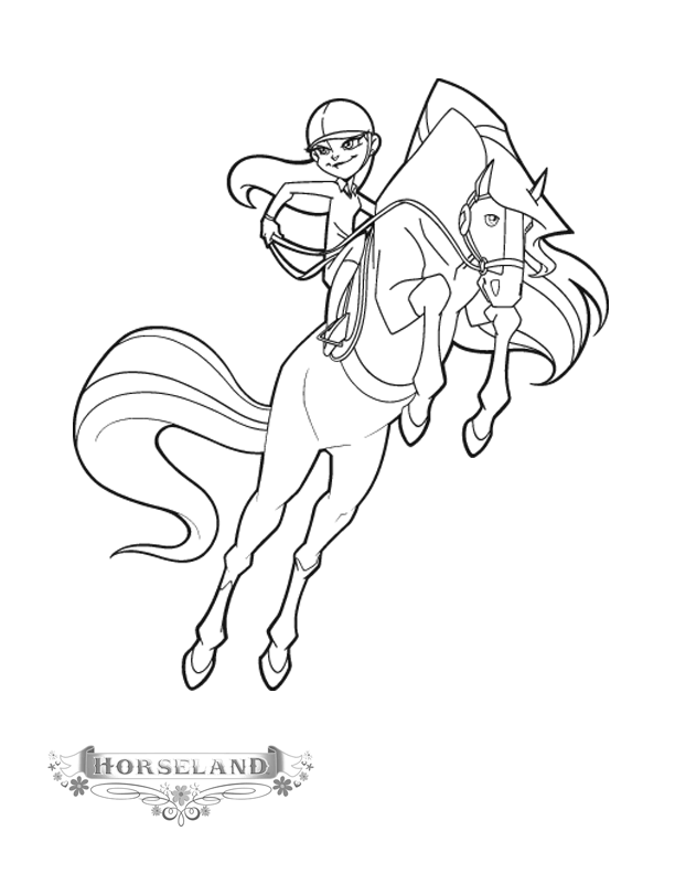 Horseland Coloring Pages TV Film horseland 9SpLd Printable 2020 03690 Coloring4free