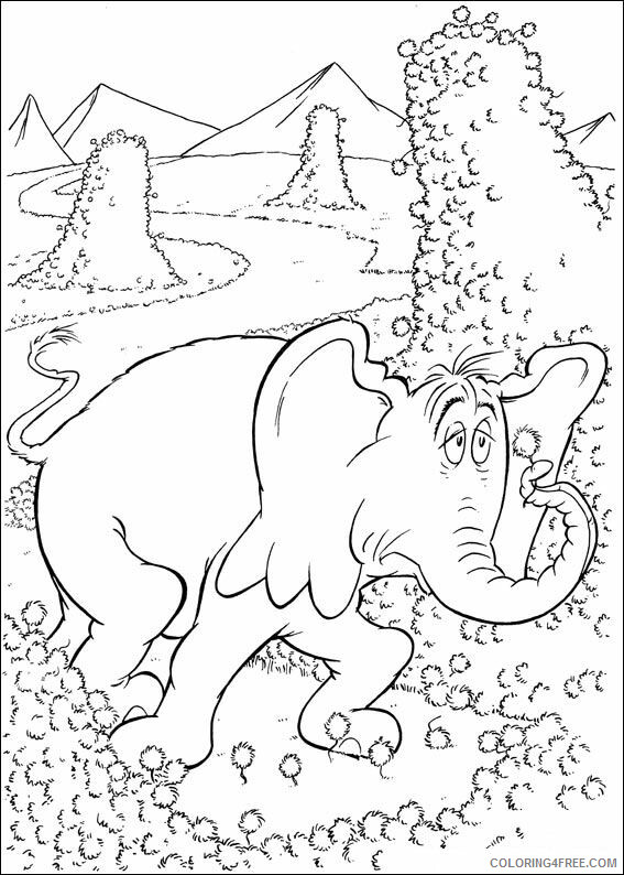 Horton Hears a Who Coloring Pages TV Film horton XR7se Printable 2020 03771 Coloring4free