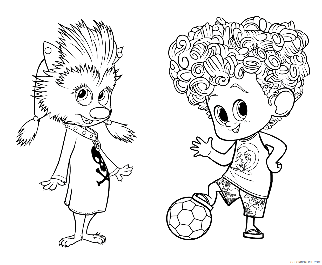 Hotel Transylvania Coloring Pages TV Film Winnie and Dennis 2020 03833 Coloring4free