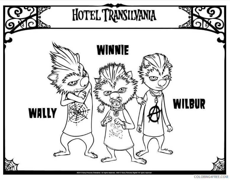 Hotel Transylvania Coloring Pages TV Film wally winnie wilbur 2020 03789 Coloring4free