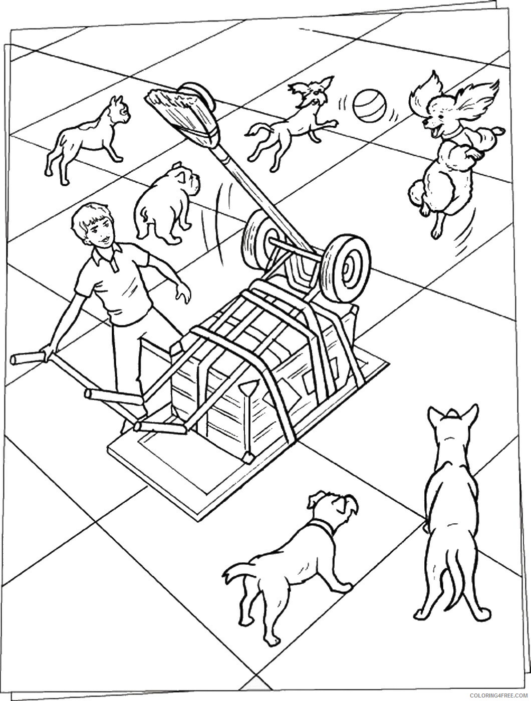Hotel for Dogs Coloring Pages TV Film hotel_for_dogs_cl01 Printable 2020 03773 Coloring4free