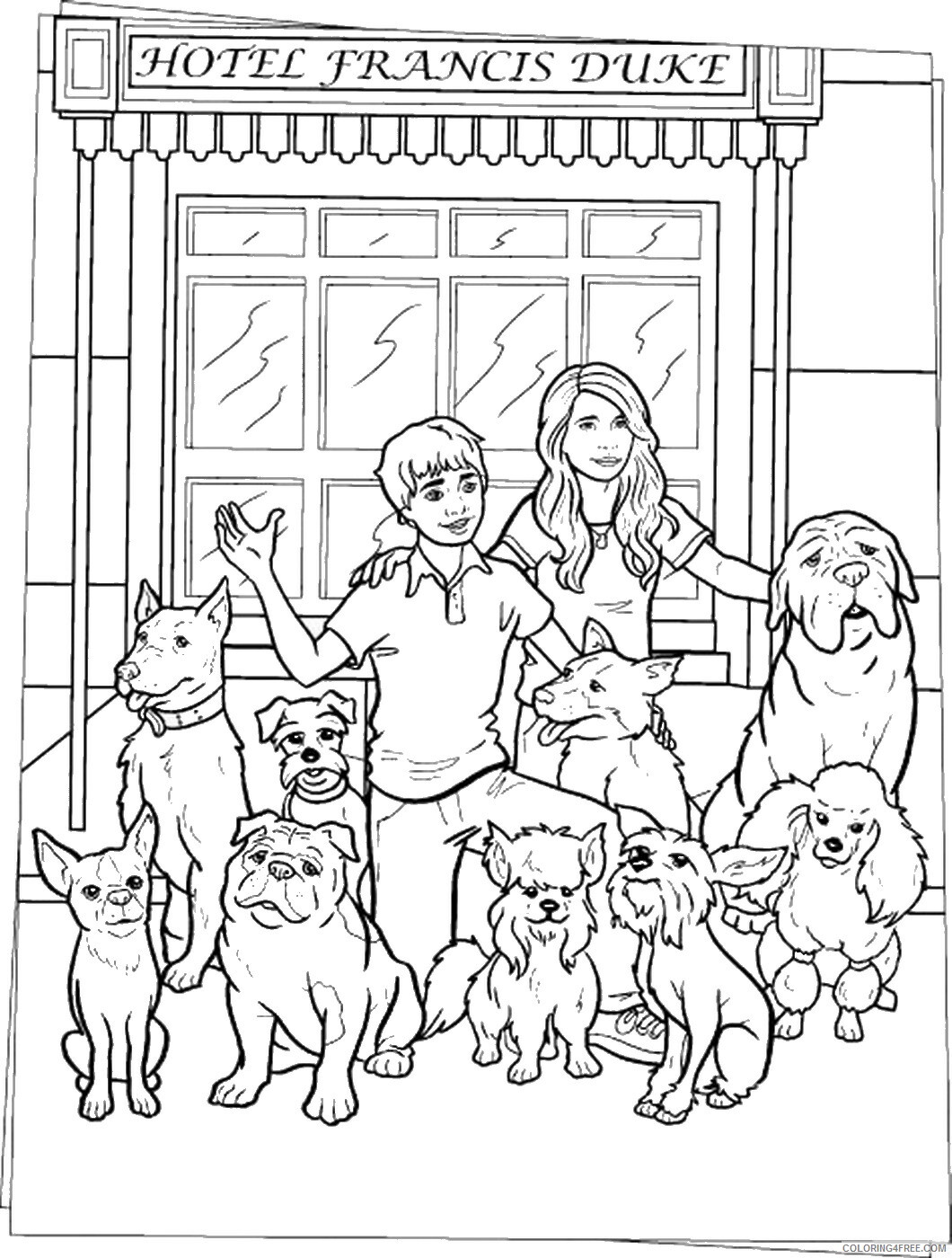 Hotel for Dogs Coloring Pages TV Film hotel_for_dogs_cl10 Printable 2020 03782 Coloring4free