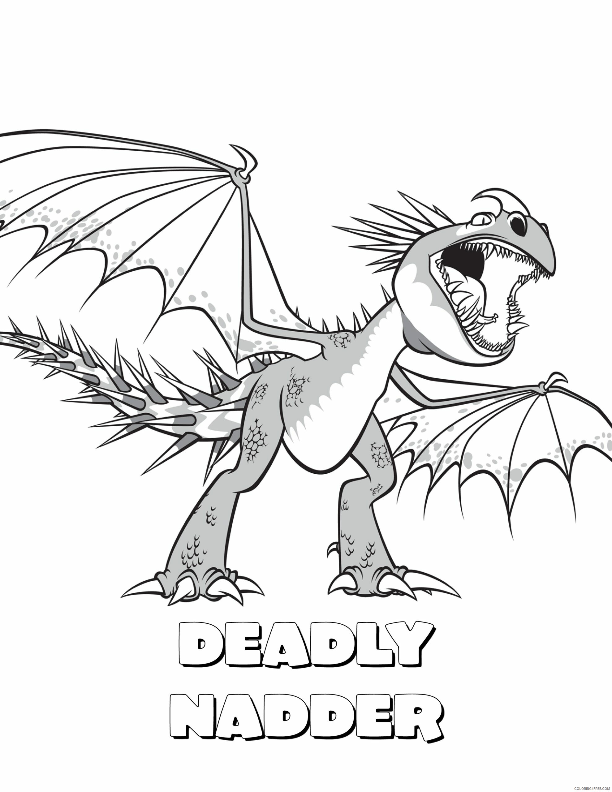 How to Train Your Dragon Coloring Pages TV Film Nadder 2020 03886 Coloring4free
