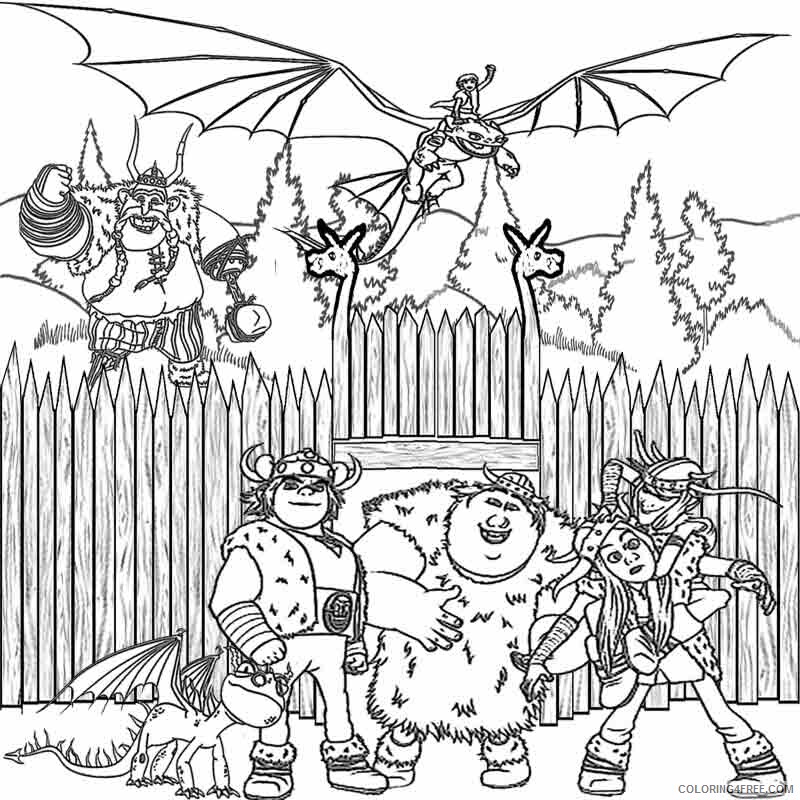 How to Train Your Dragon Coloring Pages TV Film Printable 2020 03853 Coloring4free