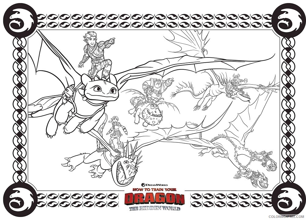 How to Train Your Dragon Coloring Pages TV Film book activitysheets 2020 01 Coloring4free