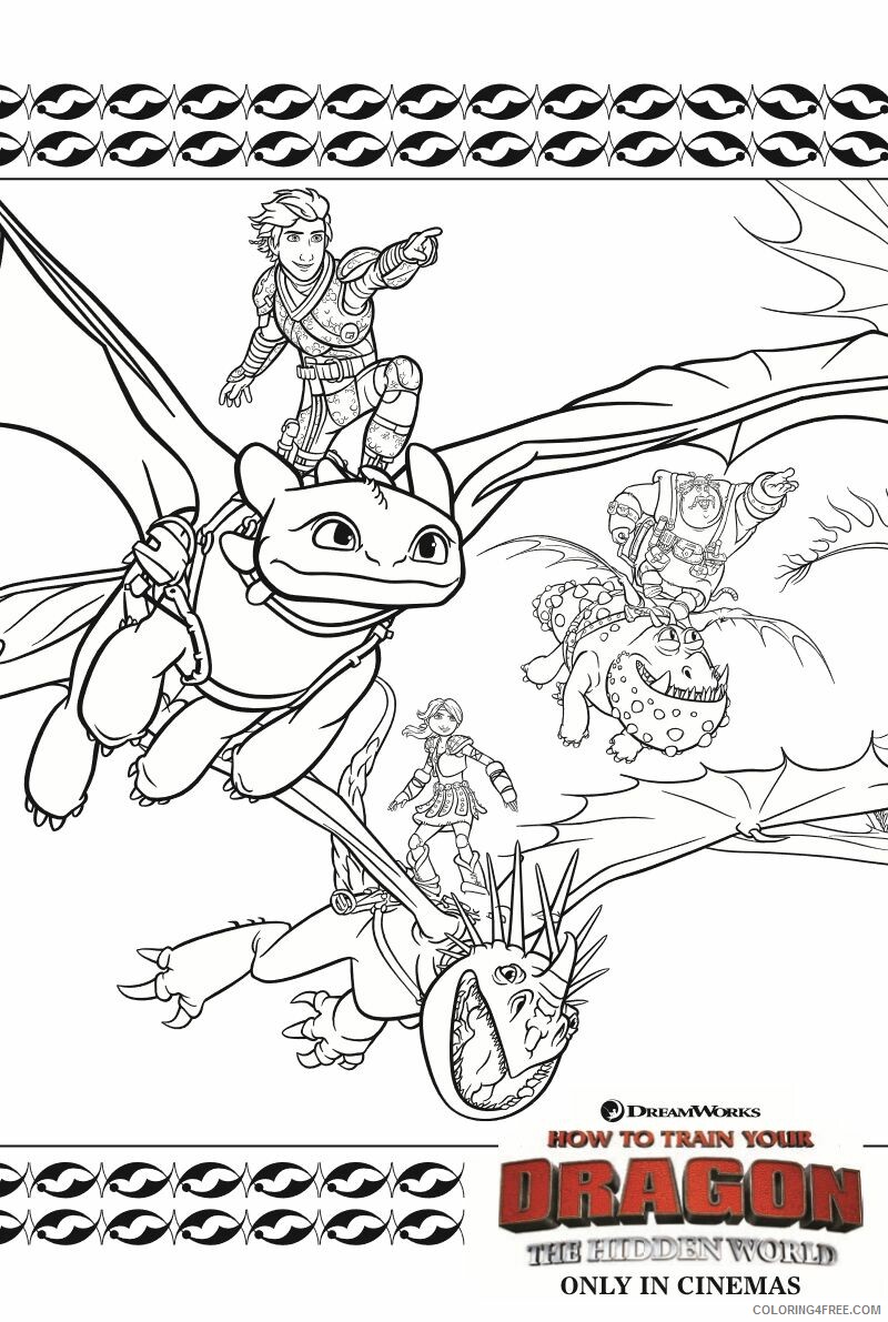 How to Train Your Dragon Coloring Pages TV Film green death toy Printable 2020 02 Coloring4free