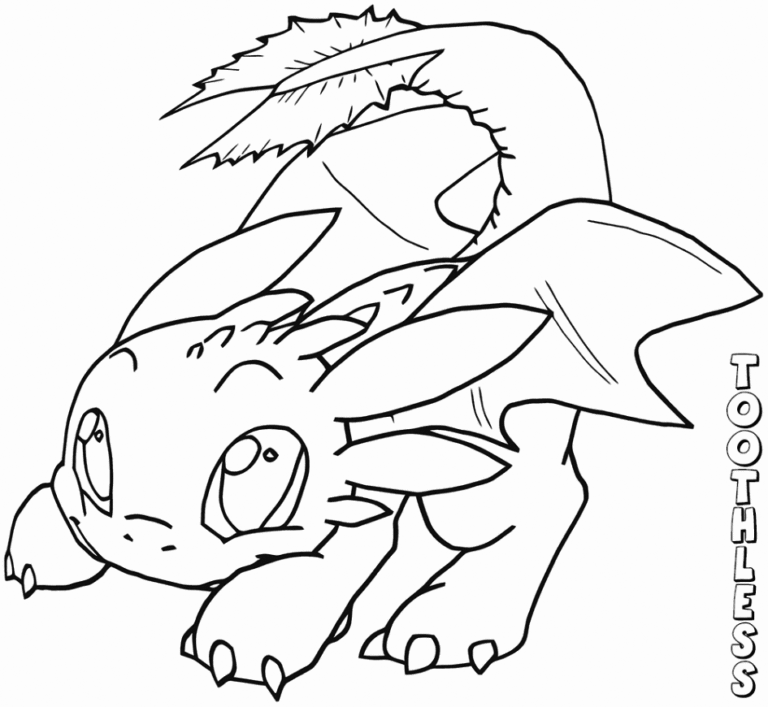 How to Train Your Dragon Toothless Coloring Pages TV Film Chibi 2020 03905 Coloring4free