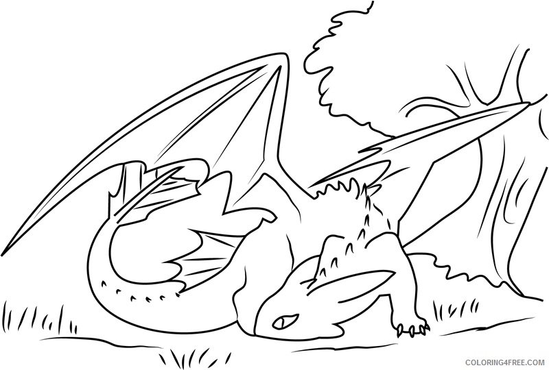 How to Train Your Dragon Toothless Coloring Pages TV Film Printable 2020 03890 Coloring4free