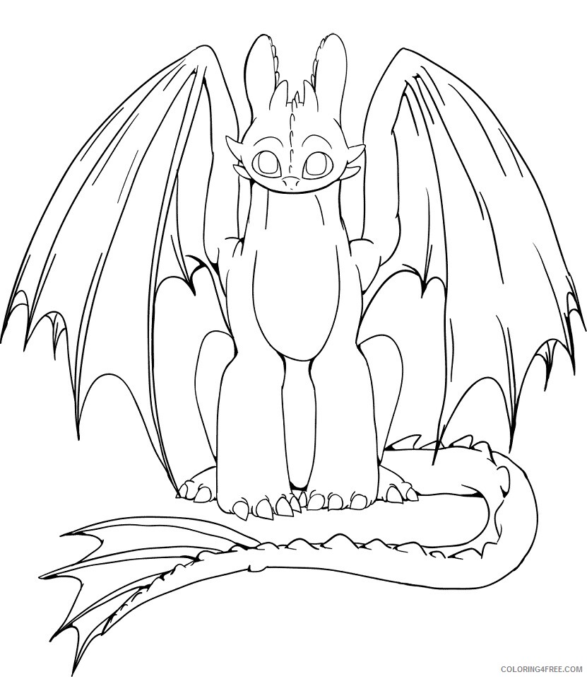 How to Train Your Dragon Toothless Coloring Pages TV Film Printable 2020 03894 Coloring4free