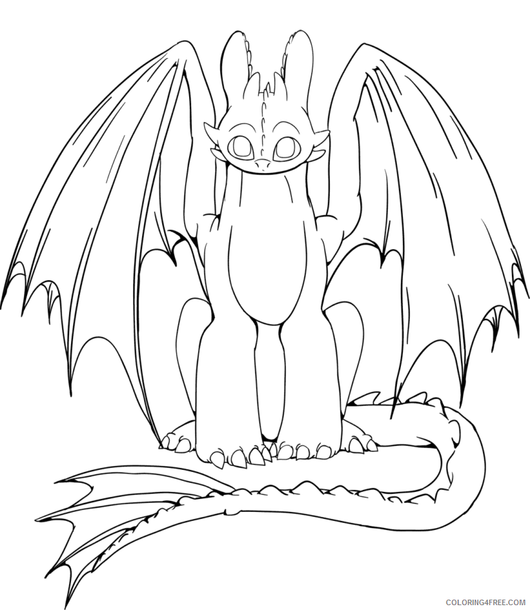 How to Train Your Dragon Toothless Coloring Pages TV Film Printable 2020 03901 Coloring4free