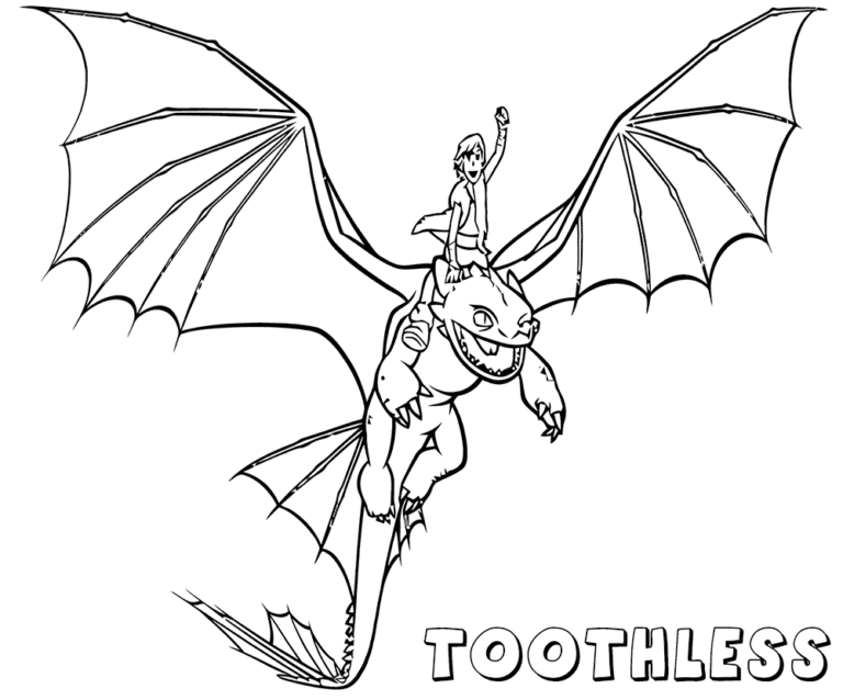 How to Train Your Dragon Toothless Coloring Pages TV Film Printable 2020 03903 Coloring4free