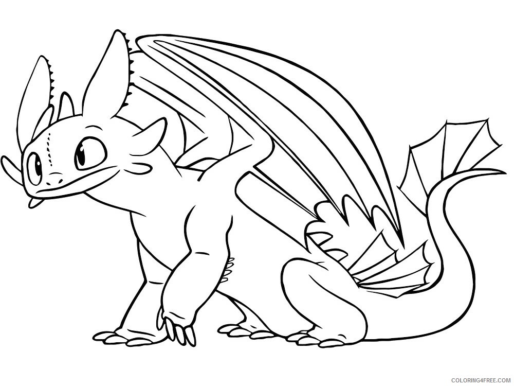 How to Train Your Dragon Toothless Coloring Pages TV Film Printable 2020 03910 Coloring4free