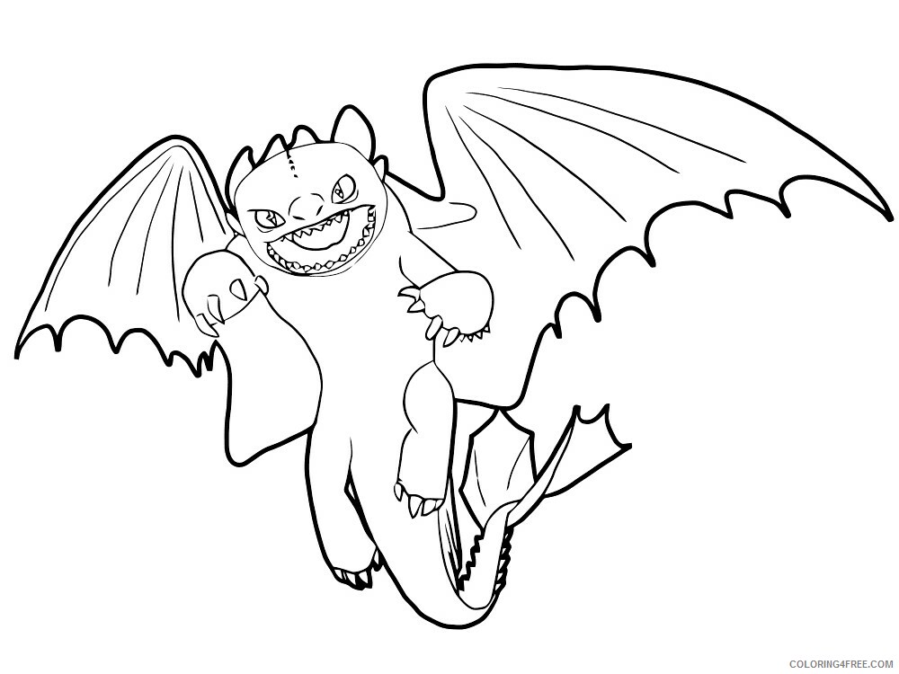 How to Train Your Dragon Toothless Coloring Pages TV Film Printable 2020 03911 Coloring4free