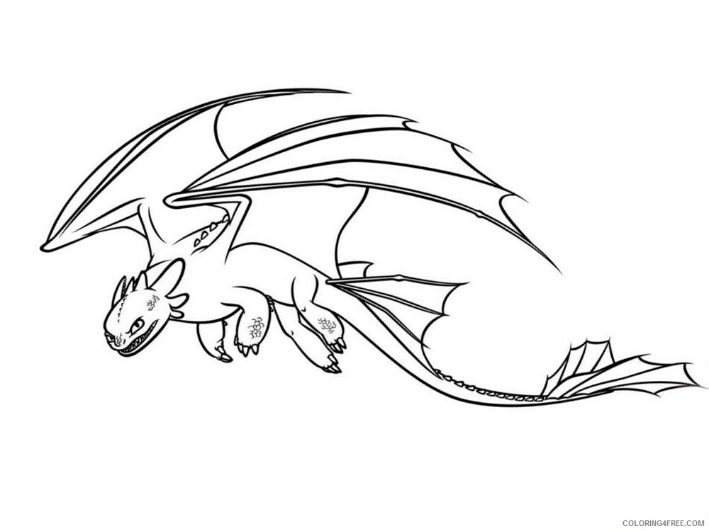 How to Train Your Dragon Toothless Coloring Pages TV Film Printable 2020 03913 Coloring4free