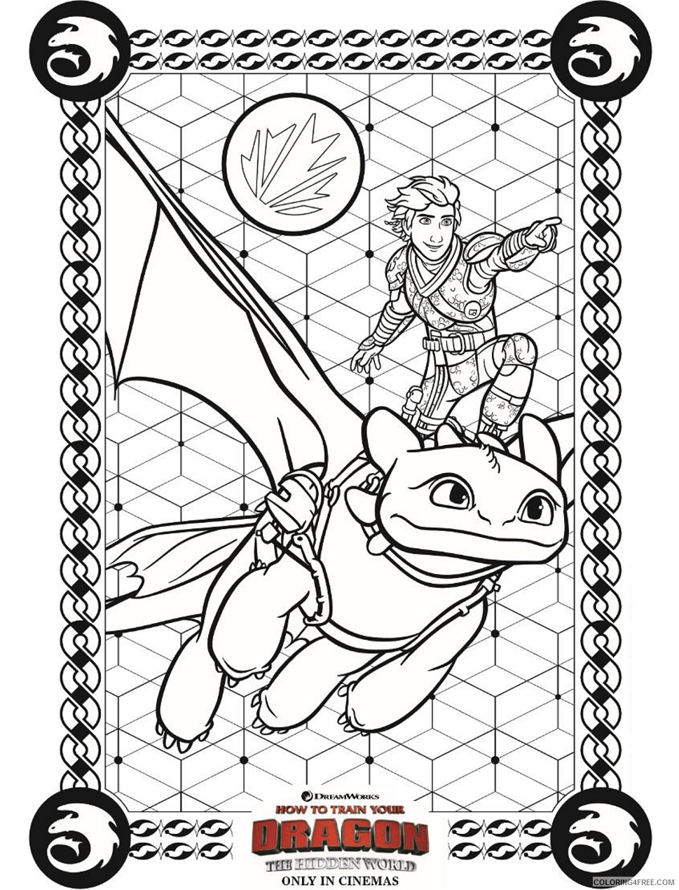 How to Train Your Dragon Toothless Coloring Pages TV Film hiccup 2020 03893 Coloring4free