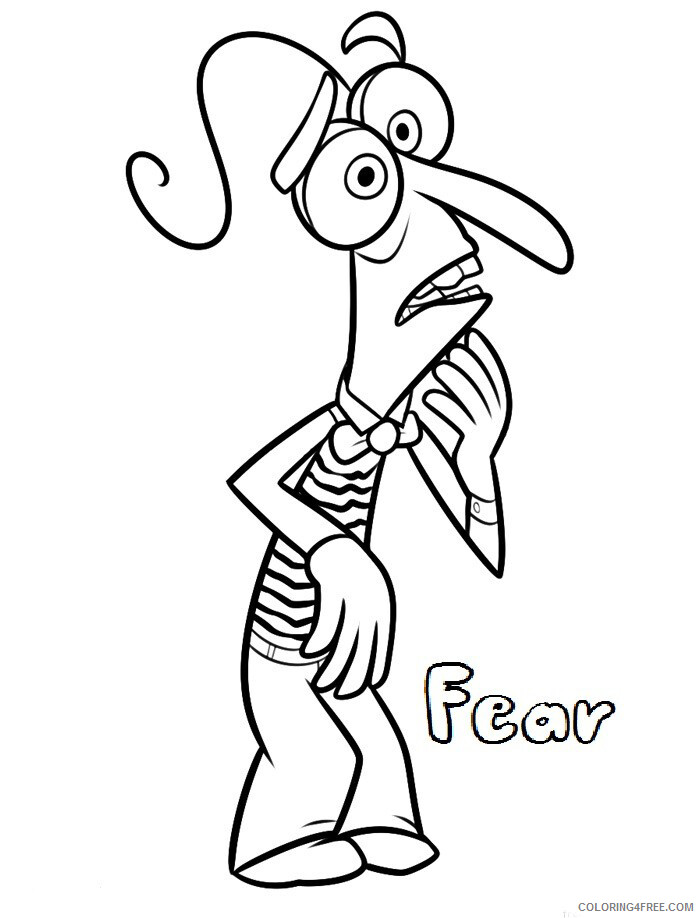 Inside Out Coloring Pages TV Film Fear Inside Out Printable 2020 03948 Coloring4free