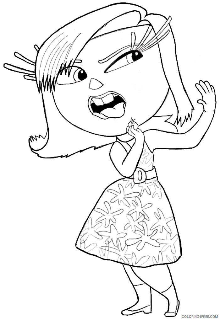 Inside Out Coloring Pages TV Film Free Disgust Inside Out Printable 2020 03950 Coloring4free