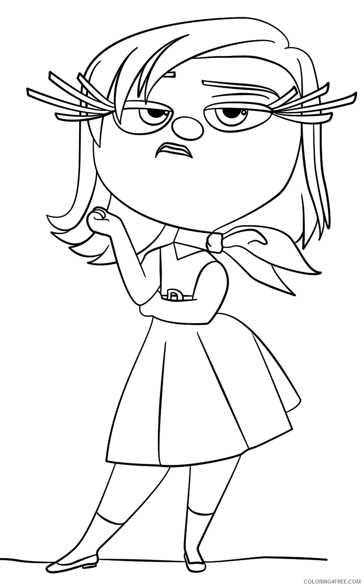 Inside Out Coloring Pages TV Film Inside Out Disgust Printable 2020 03975 Coloring4free