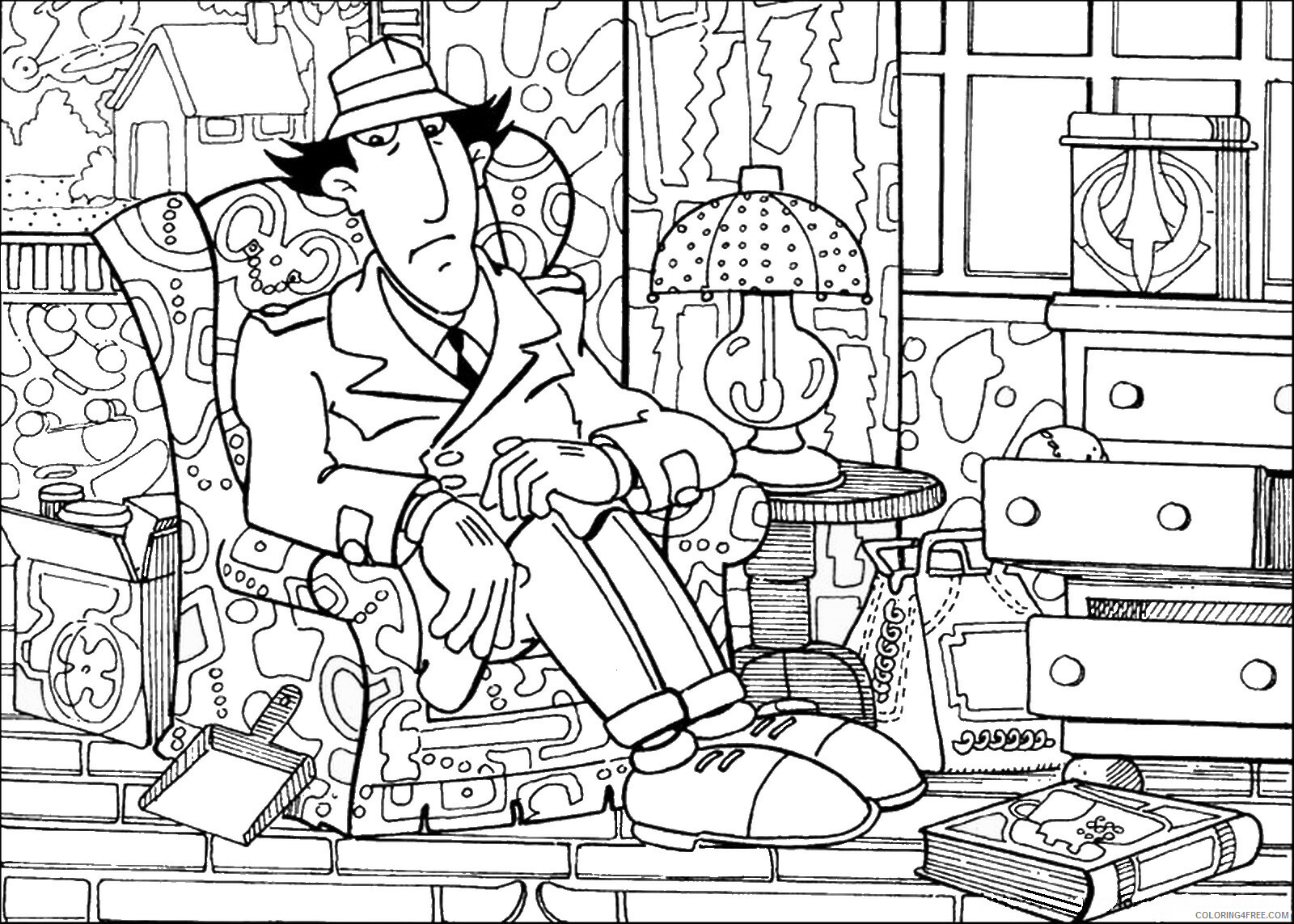Inspector Gadget Coloring Pages TV Film inspector_gadget_11 Printable 2020 04006 Coloring4free