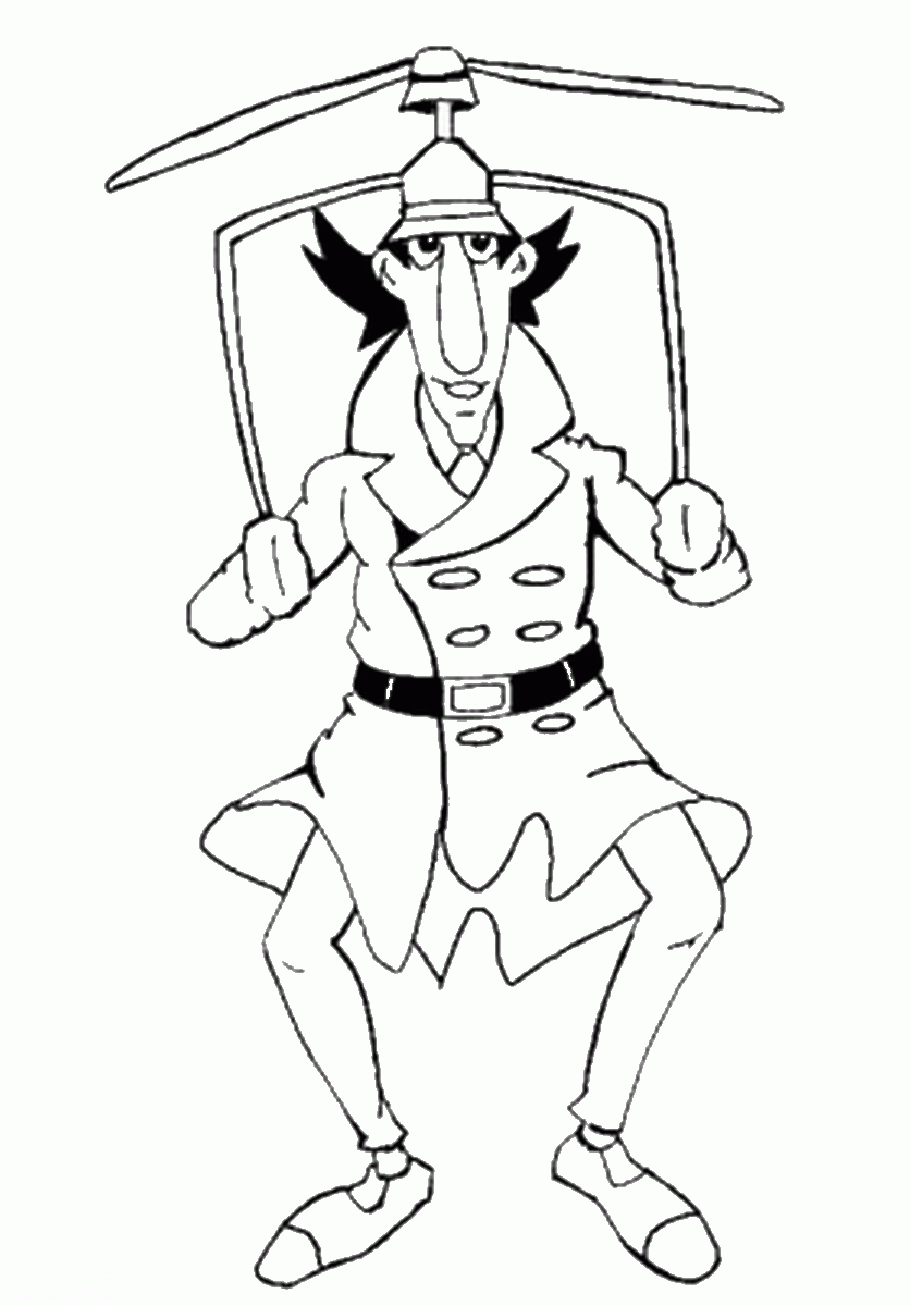 Inspector Gadget Coloring Pages TV Film inspector_gadget_23 Printable 2020 04010 Coloring4free