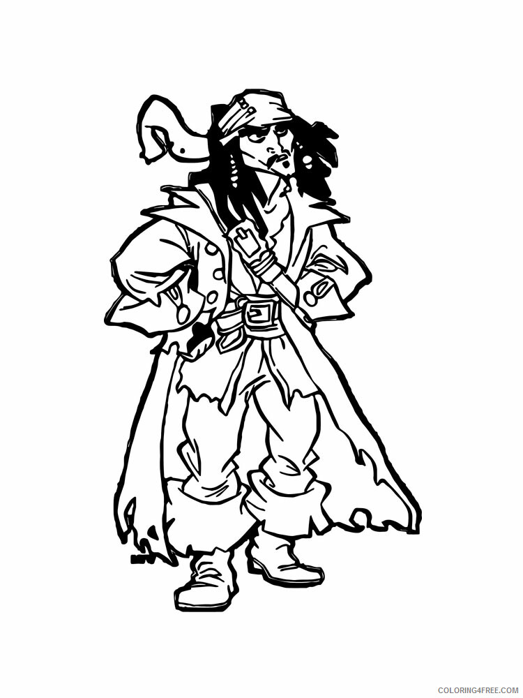 Jack Sparrow Coloring Pages TV Film Jack Sparrow 10 Printable 2020 04012 Coloring4free