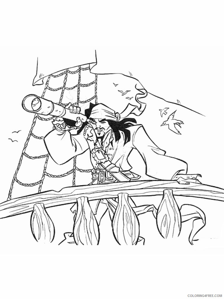 Jack Sparrow Coloring Pages TV Film Jack Sparrow 2 Printable 2020 04013 Coloring4free