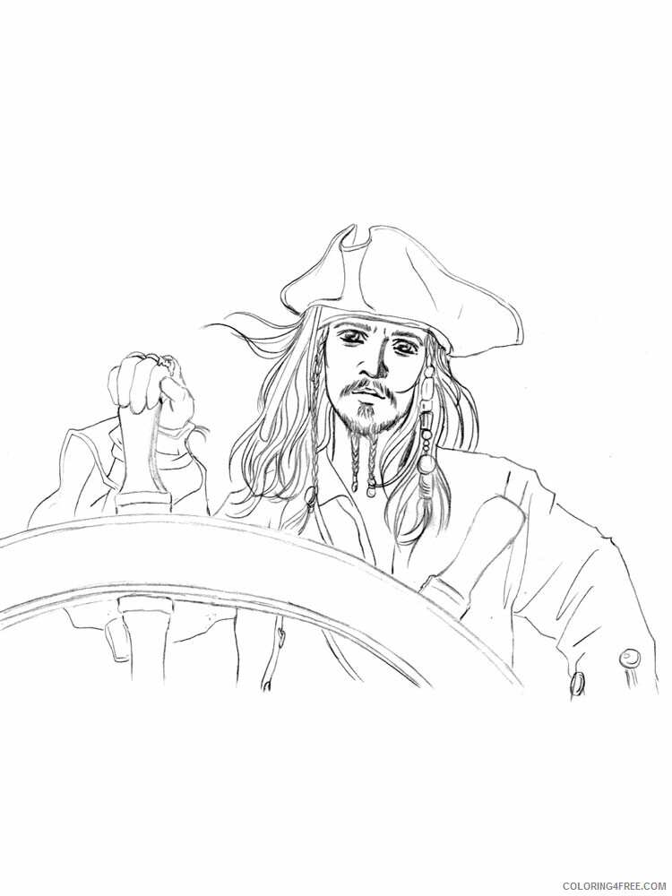 Jack Sparrow Coloring Pages TV Film Jack Sparrow 4 Printable 2020 04015 Coloring4free
