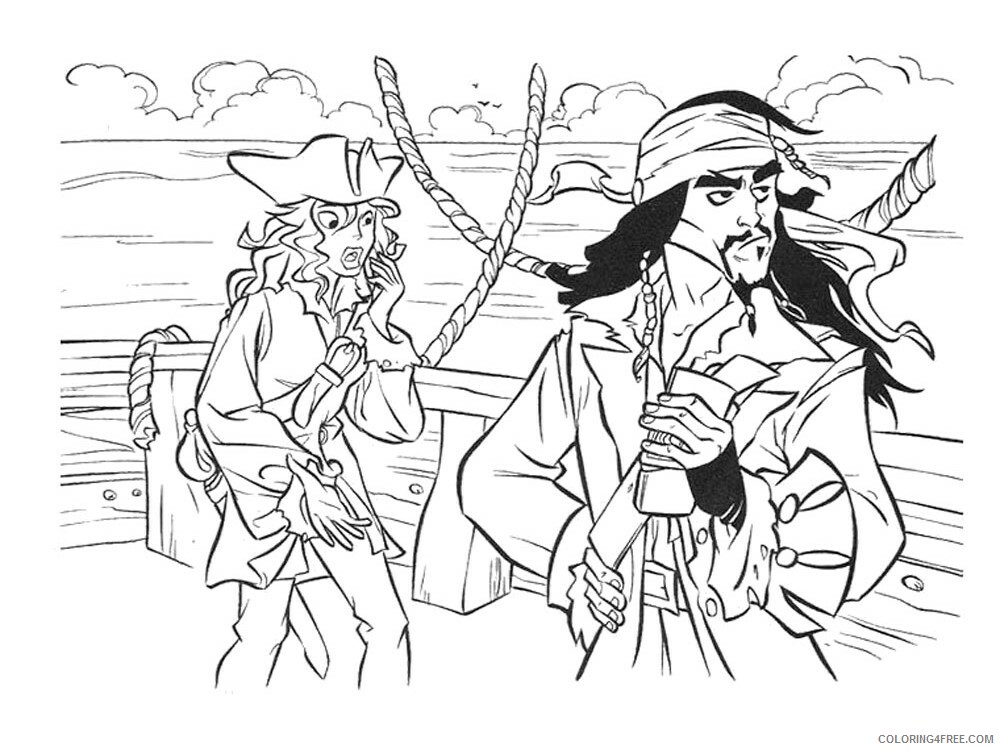 Jack Sparrow Coloring Pages TV Film Jack Sparrow 5 Printable 2020 04016 Coloring4free