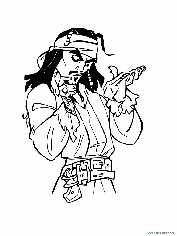 Jack Sparrow Coloring Pages TV Film Jack Sparrow 8 Printable 2020 04019 Coloring4free