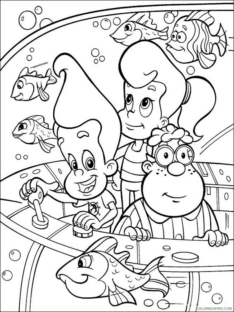 Jimmy Neutron Coloring Pages TV Film Jimmy Neutron 10 Printable 2020 04151 Coloring4free