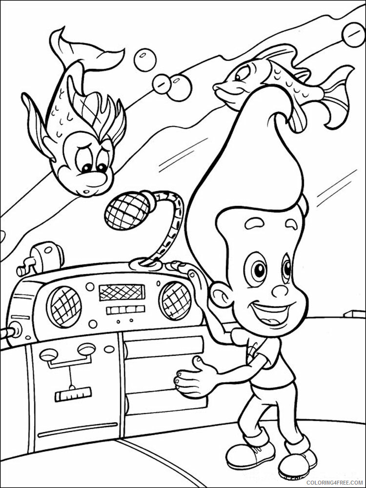 Jimmy Neutron Coloring Pages TV Film Jimmy Neutron 12 Printable 2020 04153 Coloring4free