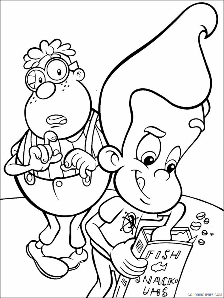 Jimmy Neutron Coloring Pages TV Film Jimmy Neutron 13 Printable 2020 04154 Coloring4free