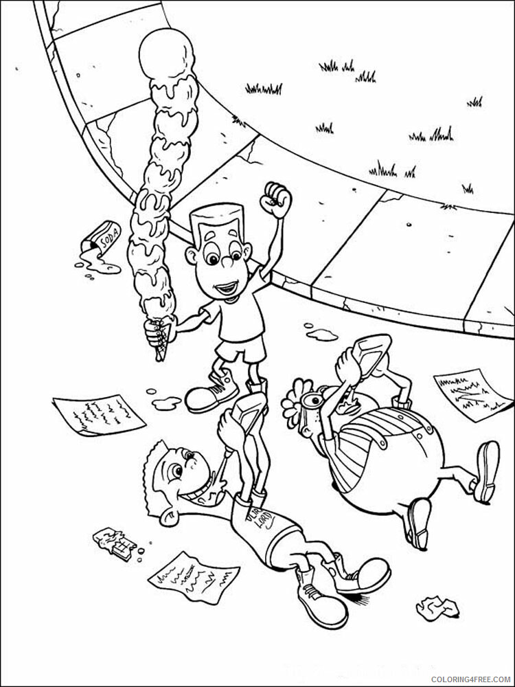 Jimmy Neutron Coloring Pages TV Film Jimmy Neutron 7 Printable 2020 04167 Coloring4free