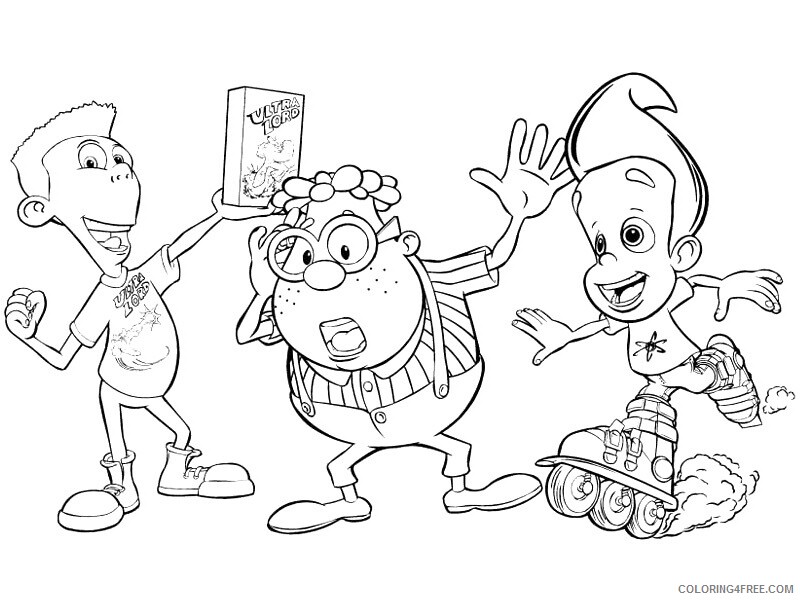 Jimmy Neutron Coloring Pages TV Film jimmy neutron 0 Printable 2020 04149 Coloring4free