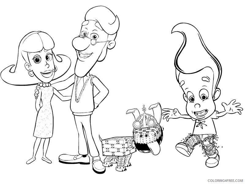 Jimmy Neutron Coloring Pages TV Film jimmy neutron 25 2 Printable 2020 04162 Coloring4free