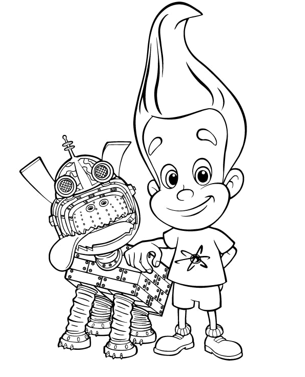 Jimmy Neutron Coloring Pages TV Film jimmy neutron 34 Printable 2020 04164 Coloring4free