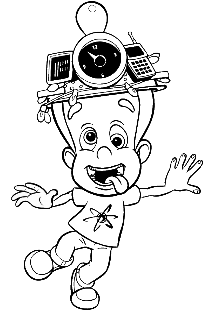 Jimmy Neutron Coloring Pages TV Film jimmy_neutron_cl02 Printable 2020 04122 Coloring4free