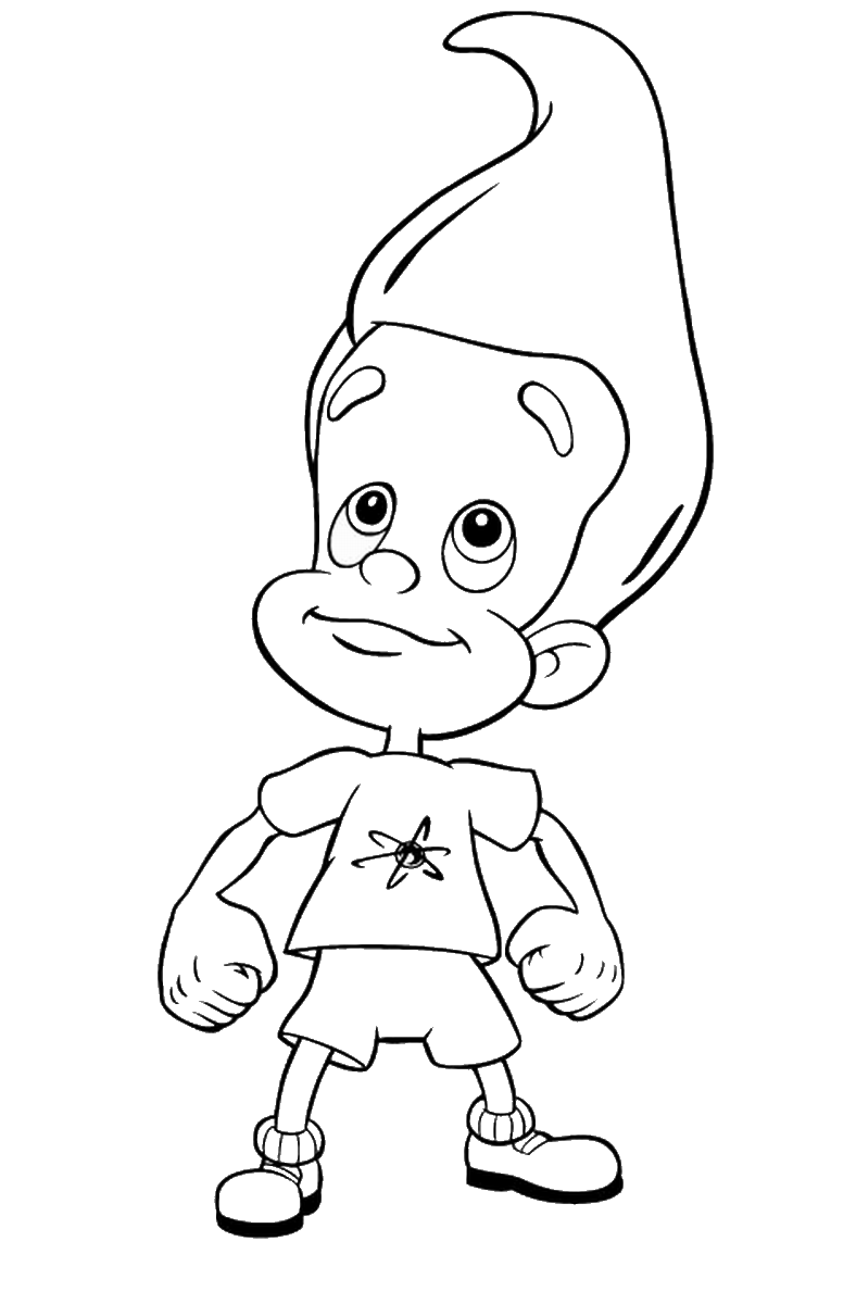 Jimmy Neutron Coloring Pages TV Film jimmy_neutron_cl05 Printable 2020 04123 Coloring4free