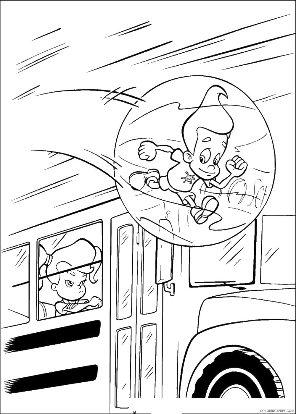 Jimmy Neutron Coloring Pages TV Film jimmy_neutron_cl06 Printable 2020 04124 Coloring4free