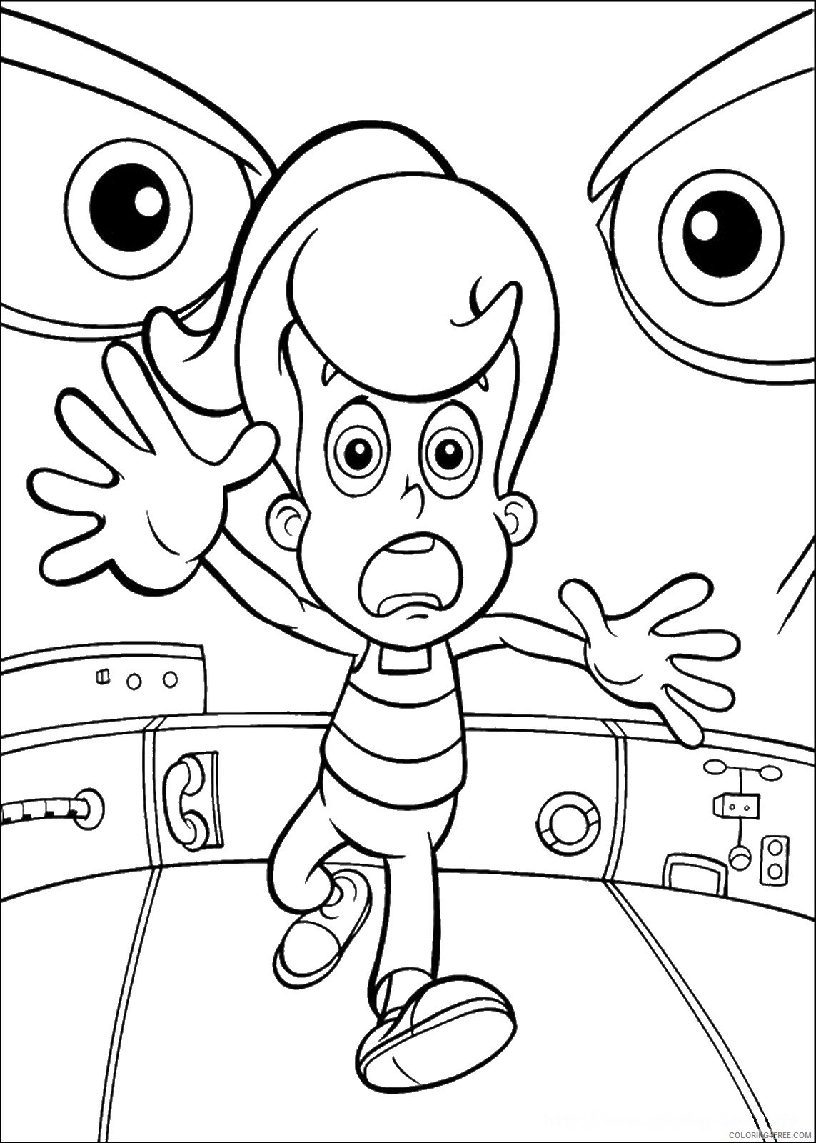 Jimmy Neutron Coloring Pages TV Film jimmy_neutron_cl14 Printable 2020 04132 Coloring4free