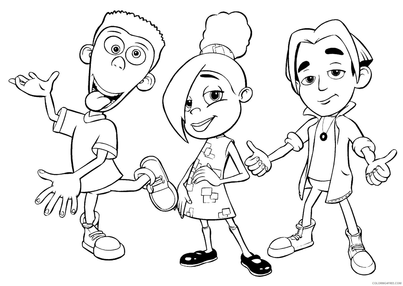 Jimmy Neutron Coloring Pages TV Film jimmy_neutron_cl25 Printable 2020 04138 Coloring4free