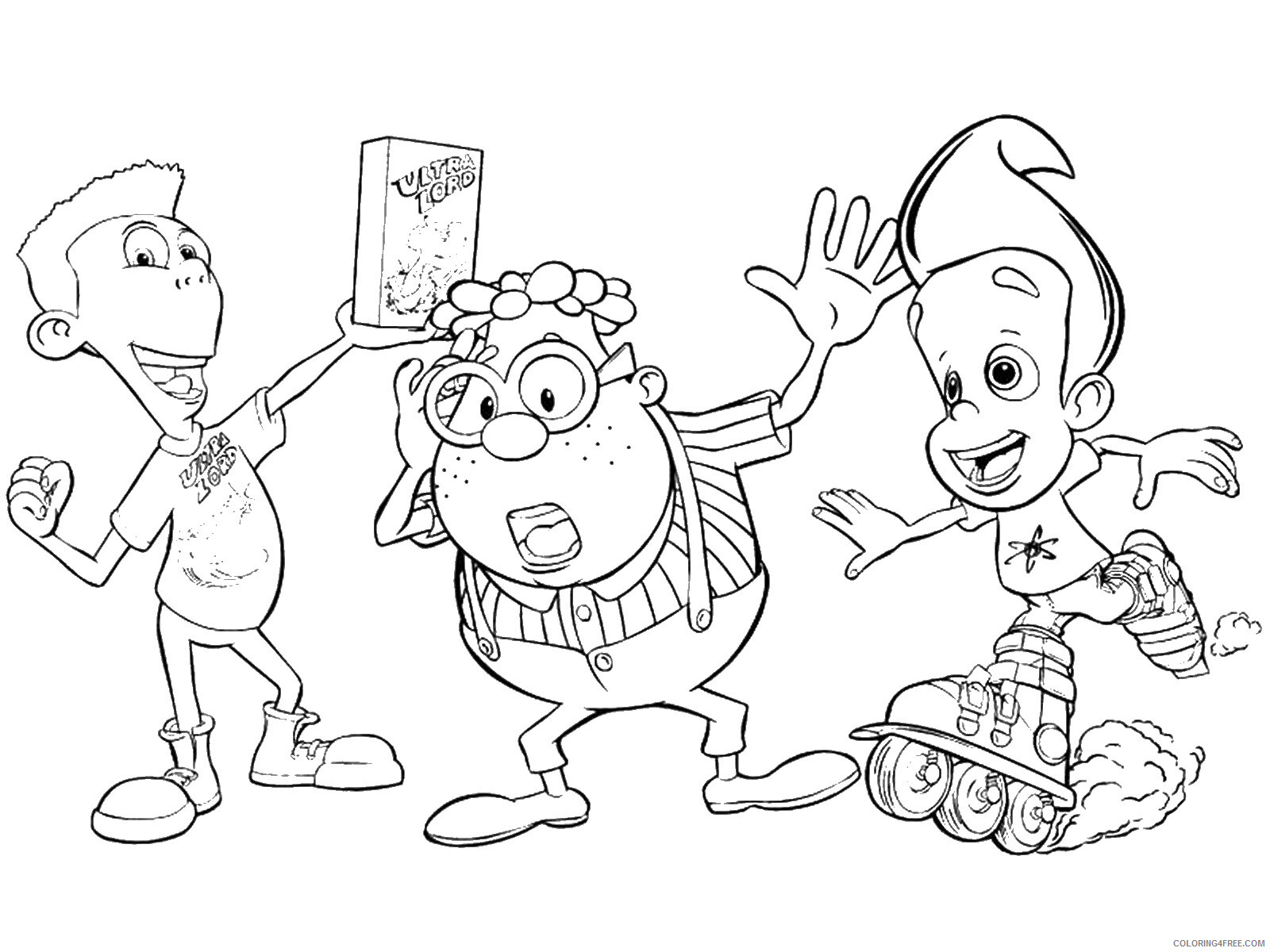 Jimmy Neutron Coloring Pages TV Film jimmy_neutron_cl29 Printable 2020 04142 Coloring4free