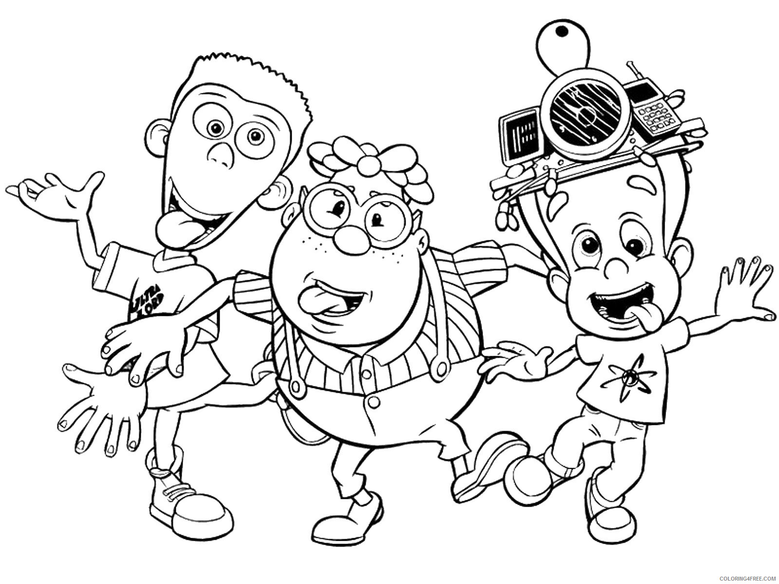 Jimmy Neutron Coloring Pages TV Film jimmy_neutron_cl33 Printable 2020 04144 Coloring4free