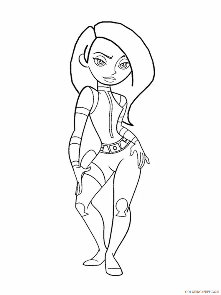 Kim Possible Coloring Pages TV Film Kim Possible 1 Printable 2020 04256 Coloring4free